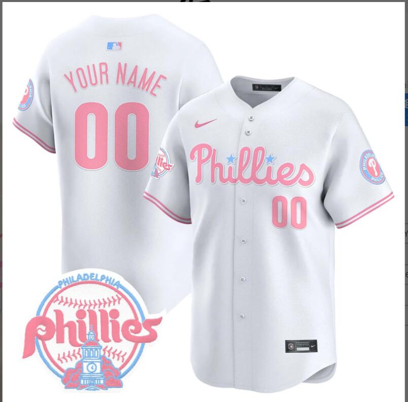 Men Philadelphia Phillies white Vapor Premier Limited Custom MLB Jersey->customized nfl jersey->Custom Jersey